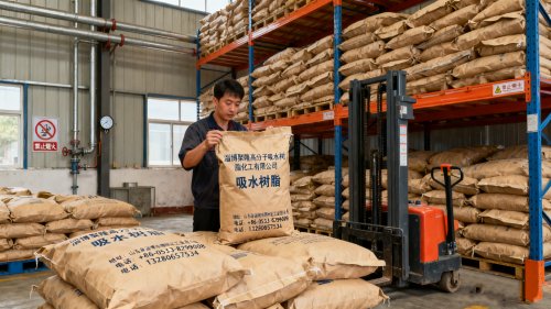 山东吸水树脂厂家产品装车现场