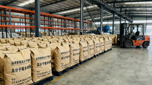 吸水性树脂产品仓库堆放