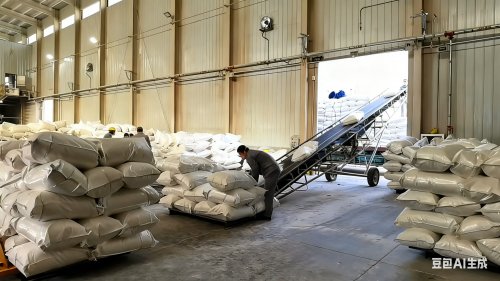 工厂厂区吸附剂产品装车现场