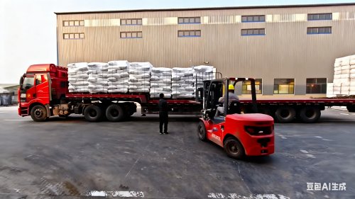 吸附剂和吸水树脂装车现场