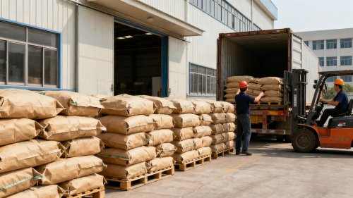 福州吸水树脂厂成品装车现场