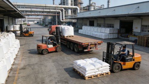 吸水树脂产品装车运输