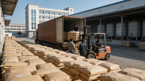 厂区装车吸水树脂成品