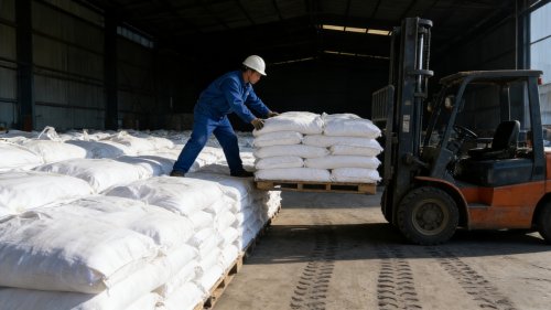 淄博聚隆高分子吸水树脂工厂出货现场