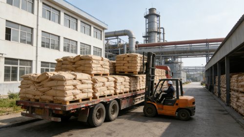 高吸水性树脂(SAP)工厂装车现场