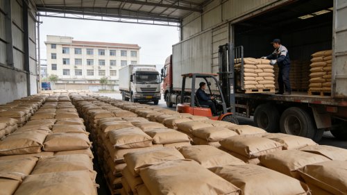 吸水树脂SAP装车现场