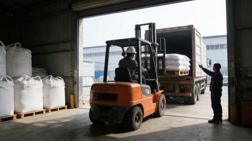 工厂厂区SAP高分子吸水树脂装车准备