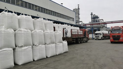 高分子吸水树脂SAP包装袋整齐堆放