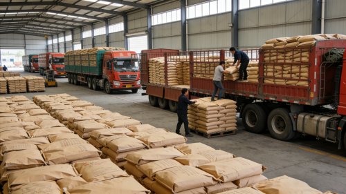 SAP吸水颗粒大小生产厂家仓库发货现场高吸水性树脂SAP颗粒装车