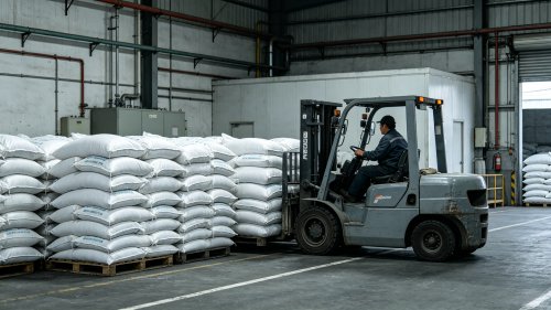 SAP吸水树脂土壤保水剂吨袋装车每亩用量2至5公斤用于玉米小麦果树抗旱厂区实拍