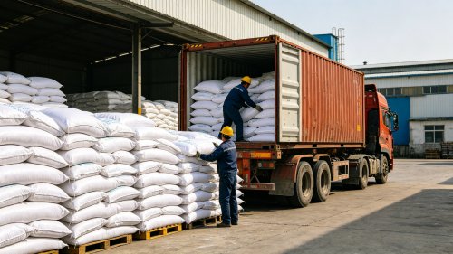 耐盐型吸水树脂吨袋装车表面交联处理适用于农业保水剂和含盐环境吸水速率稳定厂区实拍