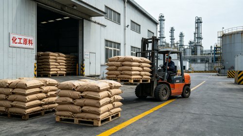 SAP吸水树脂颗粒30至60目工厂厂区装车聚丙烯酸钾型用于花卉盆栽保水每升土用量1至2克