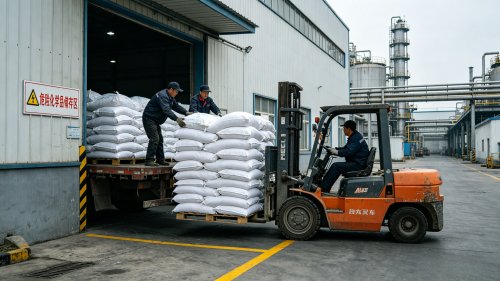SAP吸水树脂吨袋装车适用于无土栽培和多肉植物改善基质透气保水厂区实拍